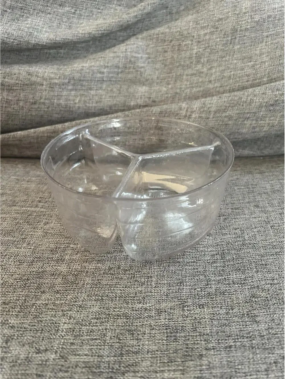 Longaberger Plastic Protector For Button Basket 3 Way Divided Hard Plastic